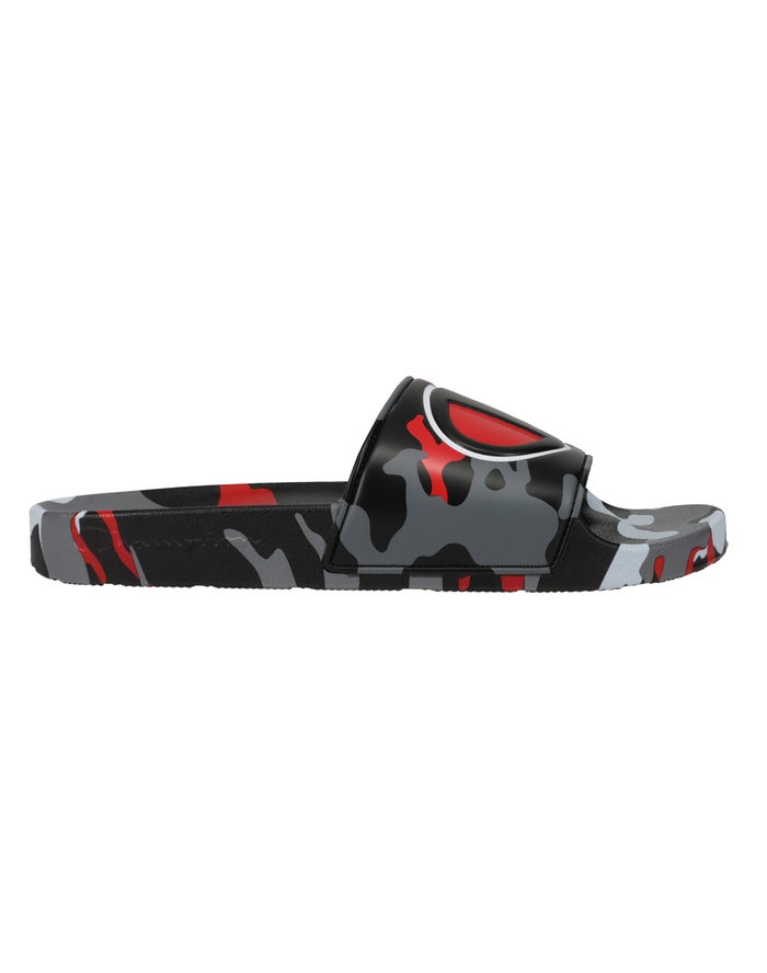 Champion Mens Slides NZ - Camo Black/Grey ( 3204-FICHO )